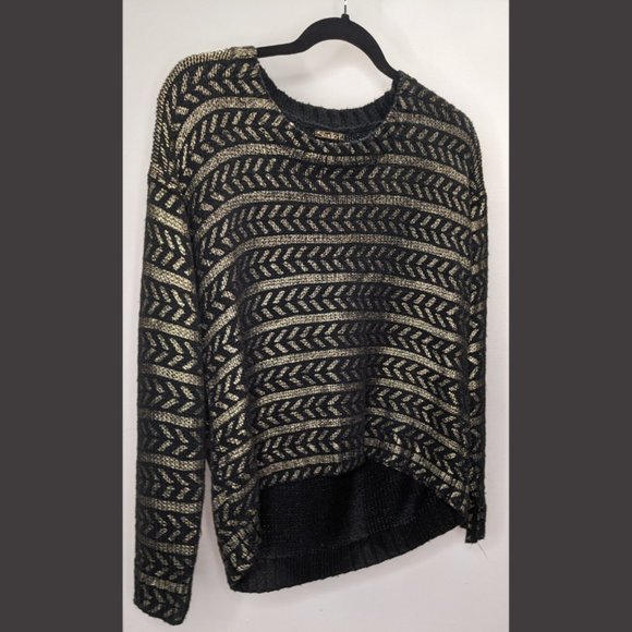 balck and gold knitted sweater - Picture 1 of 1